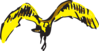 Yellow Flying Bird Clip Art